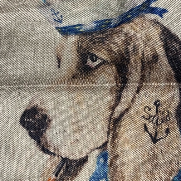 Basset hound - sailor and pipe sailor dog pillow case - Picture 3 of 7